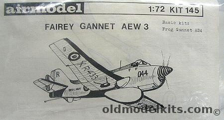 Airmodel 1/72 Fairey Gannet AEW3 Conversion (For Frog AS4 Kit), 145 plastic model kit